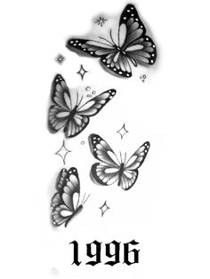 three butterflies flying in the air with the word'ugg'written below them