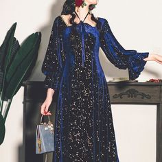 ブルースターシャイニーベルベットドレス - Belchic Velvet Midi Party Dress, Elegant Blue Mini Dress For Costume Party, Velvet Holiday Dress For Night Out, Velvet Sequin Dresses For Party Season, Party Velvet Midi Dress, Velvet Party Midi Dress, Velvet Midi Dress For Party, Sequined Velvet Dress For Night Out, Glamorous Fall Velvet Party Dress