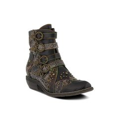 Steampunk Boots, L'artiste By Spring Step, Random Aesthetic, Buckle Ankle Boots, Aircraft Art, Western Booties, Vintage Boots, Womens Ankle Boots, Casual Clothing