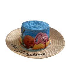 Sombreros de Paja de Colores - Sombrero Wayuu Tejido a Mano, this sombrero is painted a mano with the landscapes that represent a la Guajira in Colombia! Dimensions of diameter 60 cm are considered a size XL Artisan Boater Hat With Curved Brim For Beach, Wide Brim Straw Hat For Cinco De Mayo Festival, Wide Brim Beach Hat For Cinco De Mayo, Wide Brim Hats For Beach And Cinco De Mayo, Artisan Brimmed Boater Hat For Summer, Artisan Handwoven Summer Straw Hat, Brimmed Beach Hats For Cinco De Mayo, Multicolor Hats For Vacation And Cinco De Mayo, Traditional Hat For Beach And Cinco De Mayo