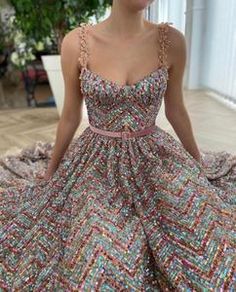 Teuta Matoshi Dresses, Matoshi Dress, Teuta Matoshi, Sequined Dress, Dress Shapes, Beautiful Gowns, Fancy Dresses, A Dress, Embroidered Dress