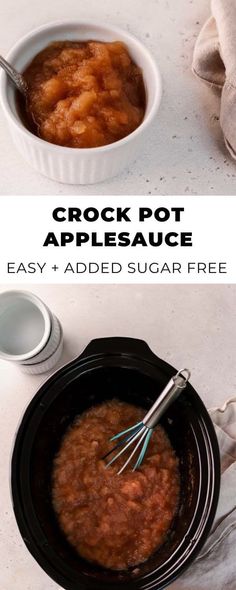 crock pot applesauce is an easy and delicious dessert that's ready in less than 30 minutes