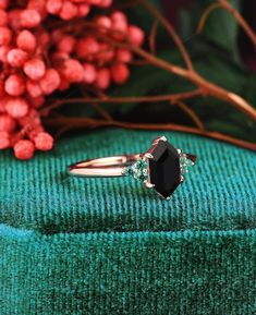 Black Octagon Rings As Gifts, Black Crystal Ring With Gemstone For Gift, Black Crystal Gemstone Ring For Gift, Black Geometric Ring As Gift, Black Octagon Gemstone Jewelry, Black Band Emerald Ring For Promise, Black Emerald Ring For Promise, Black Emerald Cut Ring For Gift, Black Emerald Jewelry For Gift