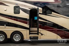 a motor home parked in a parking lot