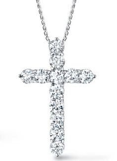 3.0 Ct. Round Cut Diamond Cross Pendant With Chain Formal Diamond Cross Necklace With Brilliant Cut, Anniversary Cross Necklace In Brilliant Cut Diamond White, Anniversary Cross Necklace In Diamond White With Brilliant Cut, Round Diamond Cut Cross Necklace, White Gold Brilliant Cut Diamond Cross Necklace, Diamond White Brilliant Cut Cross Necklace, Classic Diamond White Diamond Cross Necklace, Classic Diamond Cross Necklace In Diamond White, Diamond Cross Necklace With Brilliant Cut