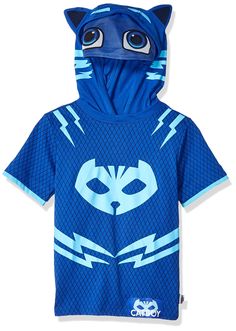 PRICES MAY VARY. Connor by day, Catboy by night! This PJ Masks Catboy costume is an easy-to-wear hoodie in a comfortable knit. Boys Catboy hooded sweatshirt has an attached hood with ears and a mesh visor that’s printed with eyes for a mask effect. This is a comfy and wearable Catboy Halloween costume for school, trick-or-treating, and pretend play. Short-sleeve shirt for boys sports an allover Catboy print. Hooded T-shirt has a crew neck and Catboy patch at the front hem. PJ Masks clothes for b Halloween Costume For School, Catboy Costume, Costume For School, Pj Masks Catboy, Layered Long Sleeve T Shirt, Mesh Mask, Catboy Pj Masks, Robot Costumes, Shirt For Boys