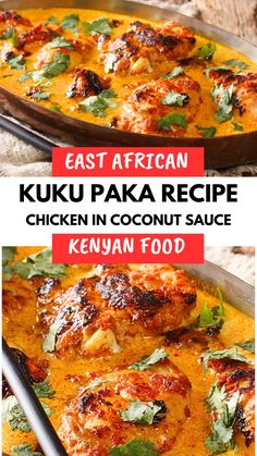 East African Kuku Paka Recipe Kenyan Food, Coconut Sauce, Think Food, Chicken Dishes Recipes, African Food