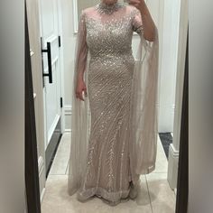 Beautiful Beaded Evening Dress. Only Worn Once For Few Hours. In Great Condition. Purchased For $900 From Boutique. Size 12 Fits Like A 8-10. Luxury Sequined Mother Of The Bride Evening Dress, Glamorous Evening Dress For Mother Of The Bride, Glamorous Embellished Evening Dress For Mother Of The Bride, Glamorous Champagne Evening Dress For Mother Of The Bride, Evening Dress, Evening Dresses, Colorful Dresses, Size 12, Maxi Dress