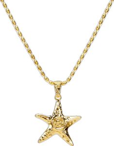 Gold Starfish Necklace | En Route Jewelry Beachy Necklace, En Route Jewelry, Beach Basket, Beach Necklace, Beach Necklaces, Heart Hair, Make Waves, Starfish Necklace, Hard Metal