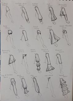 a sheet of paper with drawings of different types of hands and feet in various positions