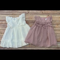 Two New With Tags Baby Gap Dresses. One Is White And The Other One Is A Dusty Purple. Perfect For Spring Or Summer! Smoke Free Home! Sweet White Dress-up Dress, Summer Baptism Dress With Short Sleeves, White Flutter Sleeve Dress For Playdate, Cute Sleeveless Baptism Dress With Ruffles, Summer Cotton White Baptism Dress, Summer Cotton Baptism Dress With Ruffles, White Cotton Baptism Dress For Summer, Summer White Cotton Baptism Dress, White Flutter Sleeve Playtime Dress