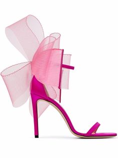 Pink Sandals Heels, Bow High Heels, Transparent Heels, Mesh Bows, Winter Heels, Modern Sandals, Crystal Sandals, Mid Heel Sandals, Fancy Shoes