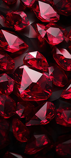 many red diamonds are shown in this image