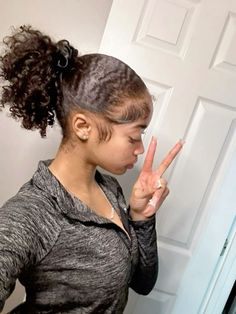 Ponytail Natural Hair, Mixed Curly Hair, Curly Hair Videos, Protective Hairstyles For Natural Hair, Dyed Hair Inspiration