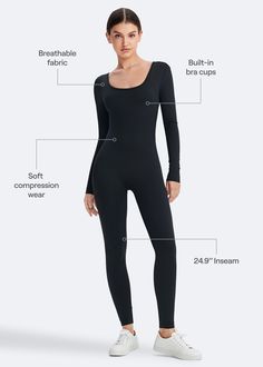 Turn heads with our Open Back Jumpsuit, designed for both comfort and style. Stay chic and cool with a breathable, open back design and soft, stretchy fabric. Perfect for casual outings, special occasions, and anything in between. Fitted Bodysuit With Built-in Bra For Loungewear, Black Stretch Jumpsuits And Rompers With Seamless Construction, High Stretch Bodysuit For Loungewear, Versatile Black Stretch Jumpsuits And Rompers, Stretch Seamless Bodysuit For Lounging, Seamless Stretch Bodysuit For Lounging, Fitted Bodysuit For Lounging, Versatile Solid Stretch Bodysuit, Versatile Stretch Solid Color Bodysuit