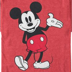 Who knew that dressing "mousey" could be so cute!? Celebrate Walt Disney's most iconic character with this officially licensed Disney Mickey Mouse and Friends Retro Front Facing Pose Men's Graphic T-Shirt. This adorable tee features a graphic of the one and only retro Mickey Mouse standing in one of his classic poses across the front. Add this tee to your Disney collection for the perfect style on your next trip to Disneyland! Themed Mickey Mouse Tops For Disney Events, Cute Mickey Mouse T-shirt For Fans, Cute Mickey Mouse T-shirt Fan Merchandise, Cute Mickey Mouse T-shirt For Fan Merchandise, Mickey Mouse Themed Cotton Top, Disney Mickey Mouse Fan Merchandise Tops, Themed Mickey Mouse Cotton Top, Fun Red Minnie Mouse T-shirt, Minnie Mouse Crew Neck Top For Disney Trips