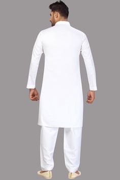 Product Features: Top Color: White Bottom Color: White Work: Solid Top Fabric: Cotton with Polyster Mix Bottom Fabric: Cotton with polyster mix Pack Of: 1 Kurta : 1 Salwar Occasion: Partywear Disclaimer: There will be slight difference in digital to actual image White Fitted V-neck Kurta, White V-neck Stretch Set, White Stretch V-neck Sets, White Stretch Cotton Sets, Casual White Fitted Kurta, White Stretch Long Sleeve Set, White Stretch Sets With Long Sleeves, Pathani Salwar, Solid Kurta Set