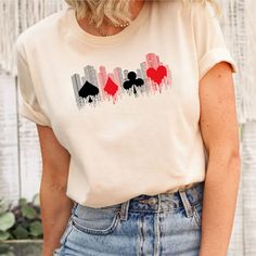 Playing Cards Shirt, Playing Game Survival Shirt, Alice In Borderland Shirt Cards Shirt, Playing Card Design, Alice In Borderland, Game Of Survival, Playing Cards Design, Fashion Shirts, Gaming Shirt, Movie Shirts, Playing Card