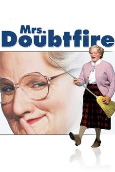 the poster for mrs doubtfire is shown