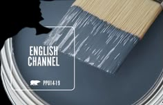 a paint can with the words english channel on it