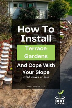 an image of how to install terrace gardens and cope with your slope in 48 hours or less