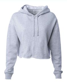 Women’s Lightweight Cropped Hooded Sweatshirt - GREY HEATHER - L | Independent Trading Co. Women's Women’s Lightweight Cropped Hooded Sweatshirt in Grey Heather Size Large | Cotton/Polyester Blend Plain Sweatshirt, Blank Apparel, Mini Logos, Crop Top Sweatshirt, Cropped Sweatshirt, Black Camo, Pullover Designs, Crop Sweatshirt, Hooded Pullover