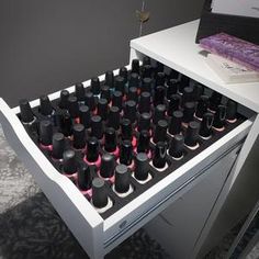 Nail Polish Drawer Organizer Fits IKEA Alex and Many Others 11.5" x 14 – PolarWhale.com Nail Organization, Nail Room Ideas, Ikea Alex Drawers, Nail Desk, Ikea Alex, Home Nail Salon, Nail Salon Decor, Nail Polish Storage, Nail Polish Organizer