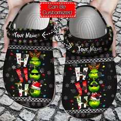 Get your product: Personalized Hohoho Grinch Christmas Crocs Classic Clogs Shoes
1. PRODUCT INFORMATION:

Incredibly light and fun to wear.
Water-friendly and buoyant; weighs only ounces.
Ventilation ports add breathability and help shed water and debris.
Easy to clean and quick to dry.
Upper: Croslite.
Lining: Croslite.
Sole: Croslite.
2. SIZE CHART:
3. RETURN:
We will gladly issue you a replacement item or issue a refund back to your original form of payment for any of the following reasons:
Y Classic Crocs, Christmas Grinch, Christmas Classic, Crocs Crocband, Crocs Classic Clogs, Grinch Christmas, The Grinch, Shoe Gifts, Unique Christmas Gifts