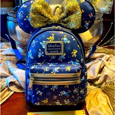 Purchased At Magic Kingdom! No Flaws In Excellent Condition! Blue Disney Bags For Gifts, Themed Blue Bags For Gifts, Disney Ugly Christmas Sweater, Pokemon Charmander, Peter Pan And Tinkerbell, Disney Jasmine, Sequin Backpack, Disney Pixar Up, Disney Dogs