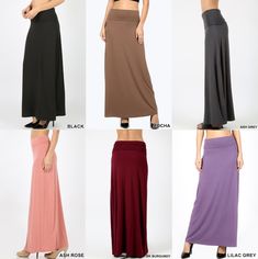 "Sleek solid colored A-line maxi skirt where you can move freely and be comfortable! Great to wear everyday with your favorite shirt or bodysuit! 95% Rayon 5% Spandex, Hand Wash Cold, Hang or Line Dry Size Information S-Waist: 24\"-26\" , Skirt Length: 38in M-Waist: 26\"-28\" , Skirt Length: 40in L-Waist: 28\"-30\" , Skirt Length: 42in XL-Waist: 30\"-32\" , Skirt Length: 44in If you have questions, please feel free to contact me!" Casual Fitted Solid Color Maxi Skirt, Stretch Solid Color Maxi Skirt, Solid Color Stretch Wide Leg Skirt, Fitted Full Length Maxi Skirt, Fitted Full-length Maxi Skirt, Fitted Full-length Solid Maxi Skirt, Fitted Long Inseam Maxi Skirt, Fitted Long Inseam Solid Maxi Skirt, Casual Stretch Full-length Maxi Skirt