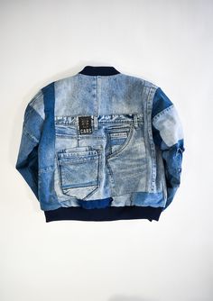 CARS JEANS x IF DENIM | BOMBER XS Denim Outfit Men, Digital Fashion Illustration, Upcycled Denim Jacket, Patchwork Denim Jacket, Clothing Upcycle, Diy Jeans, Jeans Regular Fit, Woman Vest, Denim Art