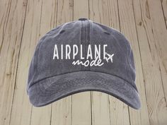 Airplane Mode Sassy Saying Embroidered Distressed Black Vintage Unisex Baseball Hat Cap Gift for Women Girls Teen Vintage Baseball Hat, Vacation Funny, Vintage Baseball Hats, Black Baseball Hat, Custom Embroidered Hats, Vacation Humor, Vintage Baseball Caps, Distressed Hat, Dad Fashion