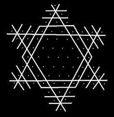 the sacred symbol is shown in white on black