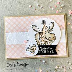 a close up of a card with confetti