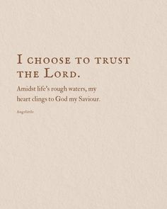 an open book with the words i choose to trust the lord