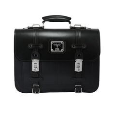 Business Briefcase - Black Classic Leather Saddle Bag With Silver-tone Hardware, Classic Bag With Silver-tone Hardware For Business Trips, Classic Black Saddle Bag With Palladium Hardware, Classic Saddle Bag With Silver-tone Hardware For Everyday, Leather Bags With Silver-tone Hardware For Business Trips, Black Leather Briefcase With Silver-tone Hardware, Classic Briefcase With Silver-tone Hardware For Everyday Use, Luxury Black Saddle Bag With Silver-tone Hardware, Classic Briefcase With Silver-tone Hardware For Work