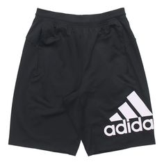 Adidas Sports Slogan Knitted Shorts Men Black DU1592 (Men's) Casual Adidas Athletic Shorts, Casual Three Stripes Shorts For Sports Events, Adidas Casual Shorts For Sports Events, Casual Adidas Shorts For Sports Events, Adidas Casual Sports Shorts, Black Adidas Logo Bottoms For Sports Season, Black Adidas Sports Bottoms, Adidas Black Sports Bottoms, Black Adidas Logo Shorts