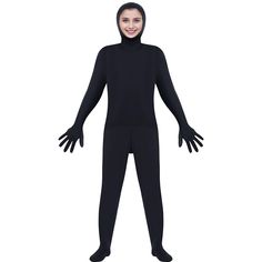 PRICES MAY VARY. Head-to-Toe Transformation: Transform yourself into any character of your choice with our stretch bodysuit costume. This versatile costume offers a full-body coverage that allows you to completely immerse yourself in the world of Halloween cosplay or carnival festivities. With its open face design, it offers a balance between mystery and comfort, ensuring that you can fully enjoy the event while turning heads with your unique and captivating outfit. Premium Quality and Comfort: Black Stretch Cosplay Costume, Long Sleeve Bodysuit For Halloween Cosplay, Black Long Sleeve Bodysuit For Cosplay, Bodysuit Costume, Open Face, Face Design, And So The Adventure Begins, Halloween Cosplay, Halloween Women