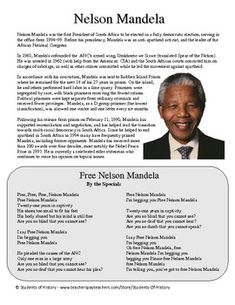 an image of nelson mandela on the front cover of a magazine or brochure