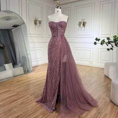 Ships in 1 to 3 Days - Arabic Turquoise Strapless High-Split Mermaid Beaded Luxury Evening Gown for Women Wedding Party 2024 Arabic Fashion, Gown For Women, Bridal Elegance, Gala Events, Stunning Gowns, Mermaid Gown, Mermaid Silhouette, Evening Gown, Formal Event