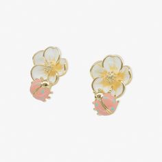 Cute Flower Stud Earrings 14k Gold Plated Jewelry, Luxury Jewelry Brands, Flower Earring, Earring Sale, Gold Plated Earrings, Flower Earrings, Jewelry Branding, Gold Plating, Luxury Jewelry