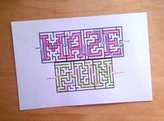 a piece of paper that has some type of maze on it