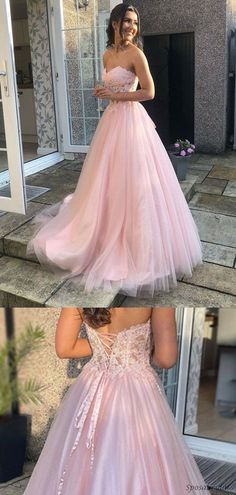 Sexy Blush Pink Sweetheart Strapless Lace Top Lace-up Back A-line Long Prom Dress, PD3299 #prom #promdress #promdresses #2022prom #eveningdresses #eveningdress #vestidosdebaile #pageantdress #pageantdresses #partydress #partygown #partydresses #ballgown #pageantdress #pageantdresses #longpromdresses #sparklypromdresses #charmingpromdresses #bestpromdresses Sweet 16 Pink Dress, Light Pink Prom Dress, Prom Dresses Long Pink, Deb Dresses, Stunning Prom Dresses, Pink Prom Dress, Pink Prom, Cute Prom Dresses