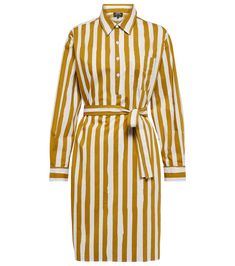 Made from breathable striped cotton, the Plaja dress will be your preferred option for the warmer months. From A.p.c, it has a shirt silhouette and a belted waist. | A.P.C. Plaja striped cotton shirt dress Classic Striped Cotton Dress, Striped Belted Dresses For Daywear, Classic Striped Shirt Dress, Chic Striped Cotton Shirt Dress, Classic Striped Shirt Dress For Work, Cotton Shirt Dress With Striped Collar For Daywear, Striped Collared Cotton Dress, Long Sleeve Striped Cotton Midi Dress, Shirt Silhouette