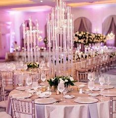 Acrylic Candelabra 9-Arm Wedding Centerpiece - Décor Maniacs Crystal Candelabra Wedding Centerpieces, Crystal Candelabra Wedding, Acrylic Candle Holder, Candelabra Wedding Centerpieces, Kings Table, Candelabra Wedding, Beautiful Wedding Centerpiece, Candlestick Centerpiece, Crystal Candelabra