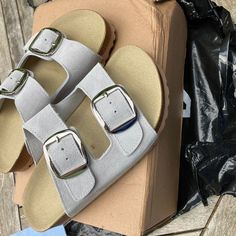 Khaki Double Buckle Slides Sandals, Suede Leather Sandals Women, Khaki Women Leather Sandals, Handmade Sandals, Leather Strap Sandals - Etsy Comfortable Flat Mules With Buckle Closure, Leather Beach Slippers With Buckle Closure, Comfortable Double Strap Footbed Sandals With Buckle, Leather Slide Slippers With Buckle, Leather Slide Slippers With Buckle Closure, Leather Open Toe Slippers With Buckle Closure, Comfortable Closed Toe Footbed Sandals With Buckle, Comfortable Open Toe Mules With Buckle Closure, Leather Strap Sandals