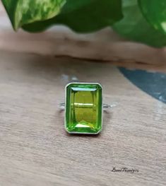 Amazing Peridot Gemstone Ring-925 Sterling Silver Ring-Wedding Ring-Gift For Her-Stylish Jewelry-Emerald Cut Ring-Statement Ring-Bridal Ring Welcome in My Shop Description Metal :- 925 Sterling Silver Style :- Band ############################################################################################################################################ Benefits Of Peridot Gemstone Known as the stone of compassion, peridot is believed to bring good health, restful sleep and peace to relationships by balancing emotions and mind. This friendly bright green stone also has the uncanny ability to inspire eloquence and creativity; it also brings delight and good cheer. ####################################################################################################################### Occasion Jewelry Emerald, Silver Wedding Ring, Sterling Silver Wedding Rings, Emerald Cut Rings, Peridot Gemstone, Silver Wedding Rings, Silver Style, Restful Sleep, Bridal Ring