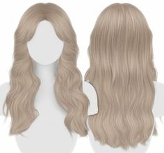 a wig with long blonde hair is shown