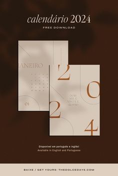 an ad for the calendar with numbers and dates on it, including one in gold