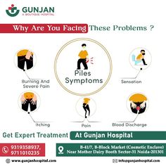 Hemorrhoids, also known as piles, are swollen veins in the lower anus and rectum. It can cause bloody stools or even infections. Painful lumps and itchiness are the main symptoms of piles. If you experience any of these symptoms related to piles, reach out to Gunjan Hospital for expert care and treatment.   #gunjanhospital #Hemorrhoids #piles #pilestreatemt #pile #hospital #trestment #lasertreatment #piles #fissure #fistula #weightreduction #hairremoval #gynaecomastia #scar #mole #tattoo #viginalrejuvenation #circumcision #varicoseveins #diabeticfoot #pilonidalsinus Mole Tattoo, Prevent Constipation, Back Stretches For Pain, Garden On A Hill, Best Hospitals, Weight Reduction, Back Pain Relief